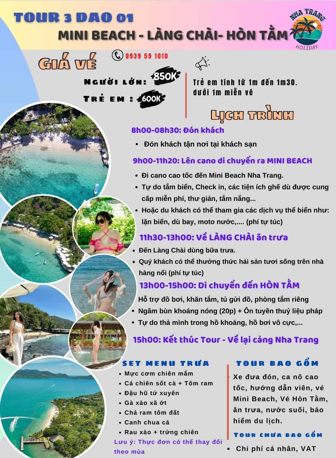 book 3 island tour nha trang