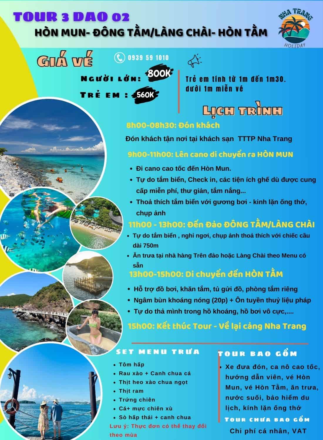 book 3 island tour nha trang
