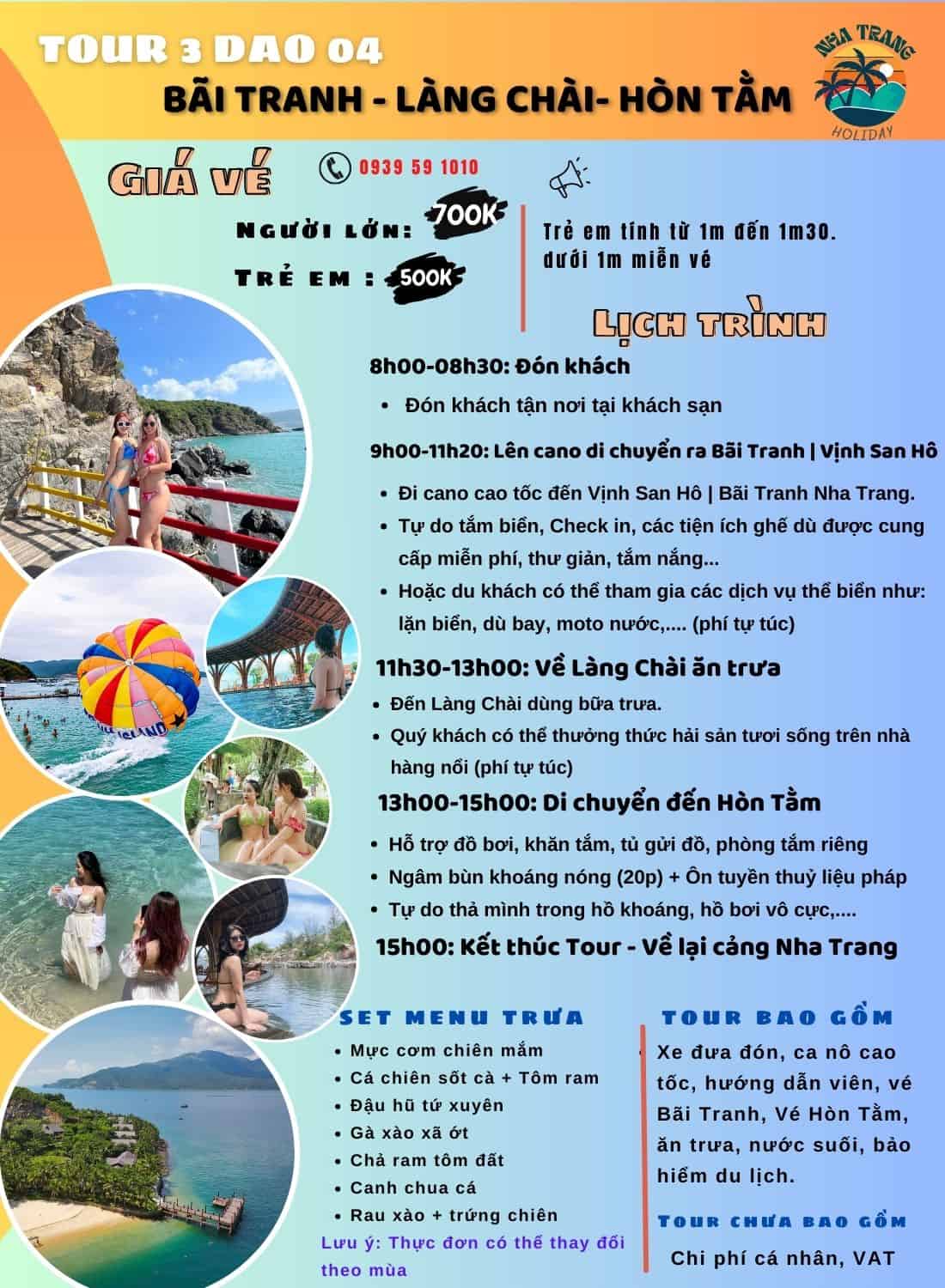 book 3 island tour nha trang