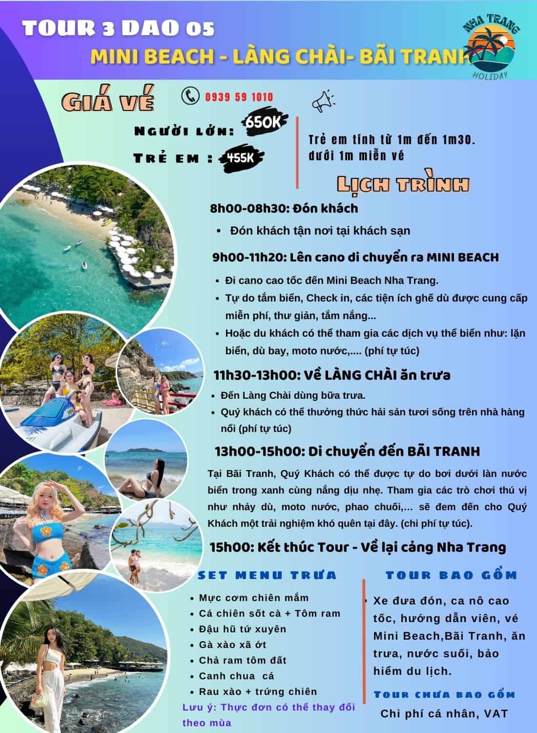 book 3 island tour nha trang